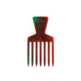 Red and green recycled plastic pik comb